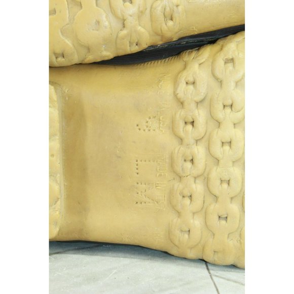 Vintage LL Bean Brown Leather Lace Up Shearling Lined Duck Boots Size 9 - Picture 8 of 9